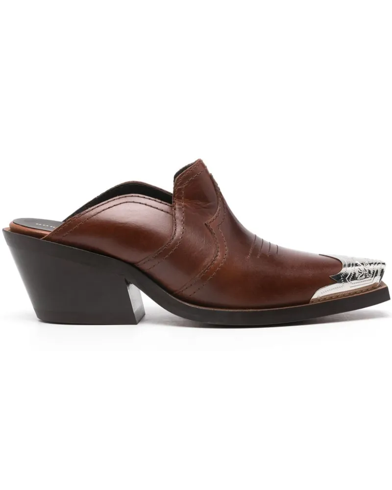 Dorothee Schumacher Western Coolness Mules 50mm - Braun Braun