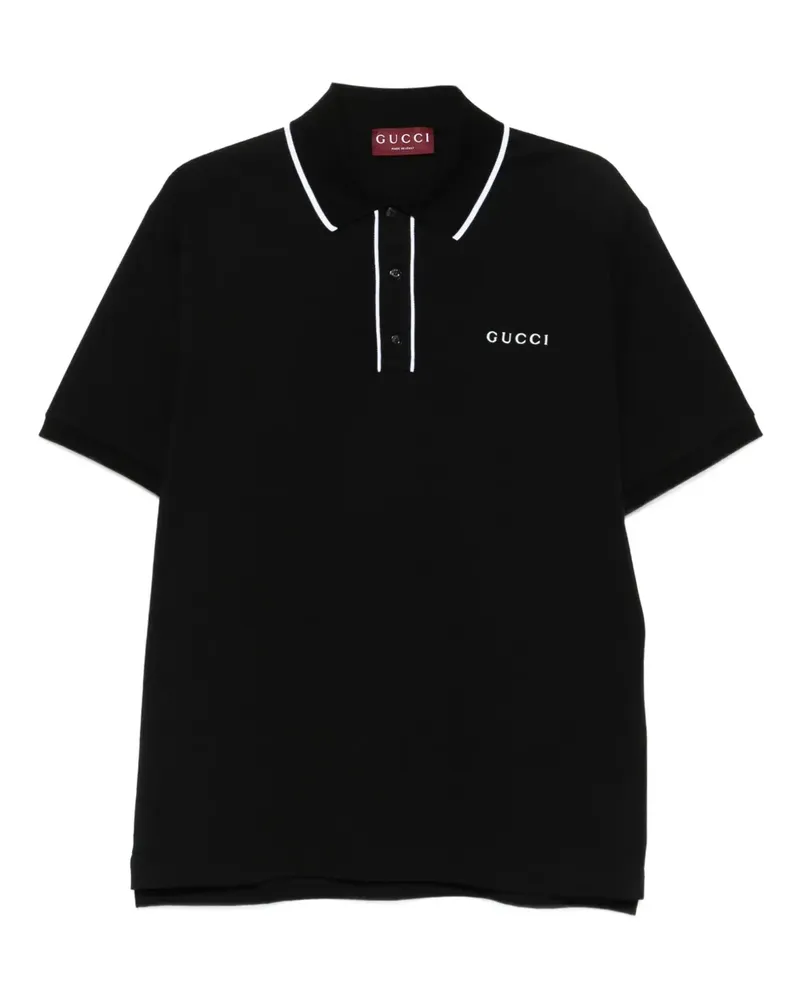 Gucci Poloshirt mit Kontrastdetail - Schwarz Schwarz