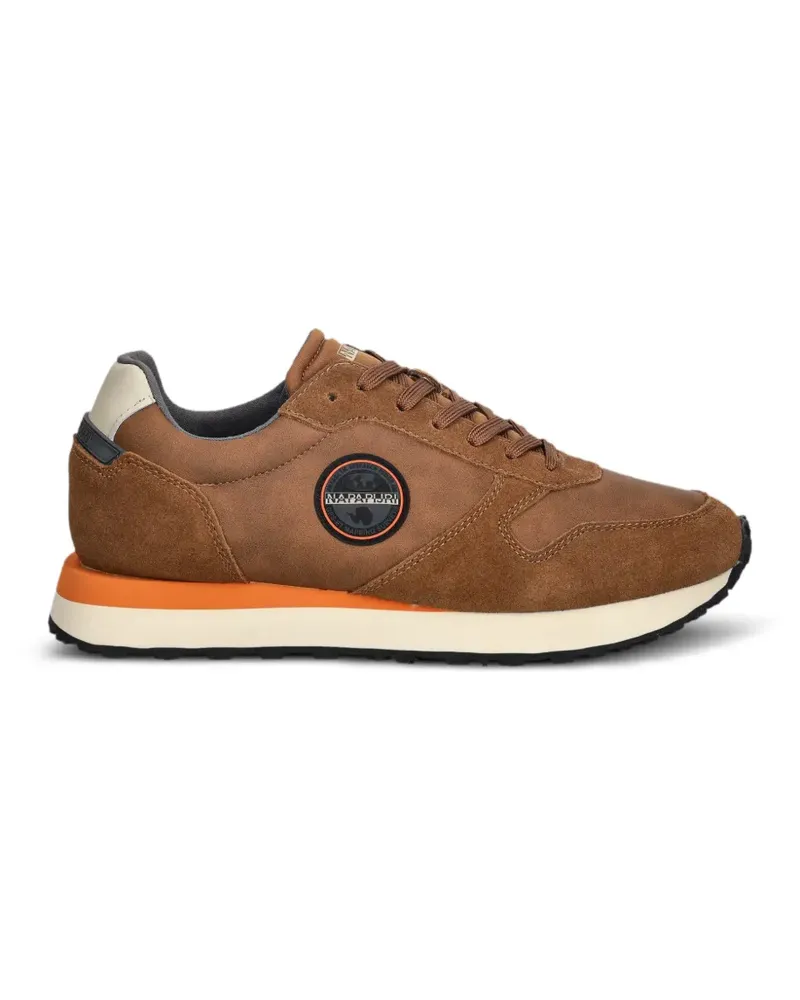 Napapijri Nova logo-patch sneakers - Braun Braun