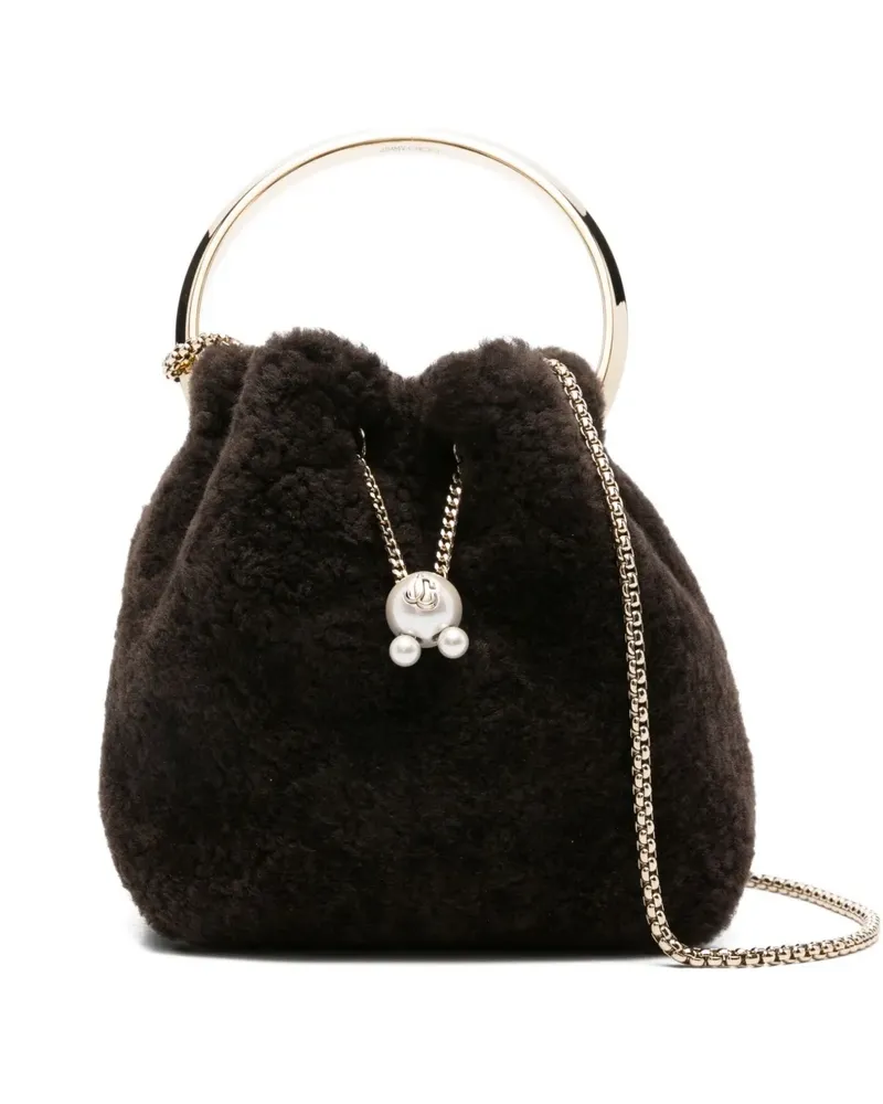 Jimmy Choo Bon Bon Mini-Tasche mit Perlenverzierung - Braun Braun