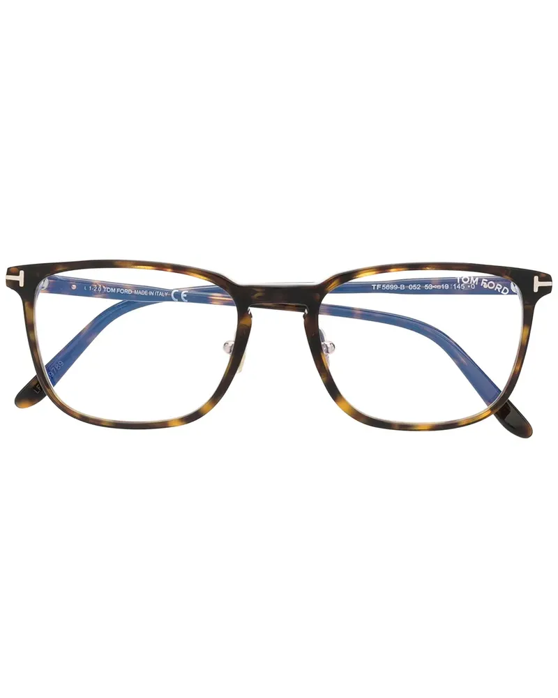 Tom Ford Runde Brille in Schildpattoptik - Nude Nude