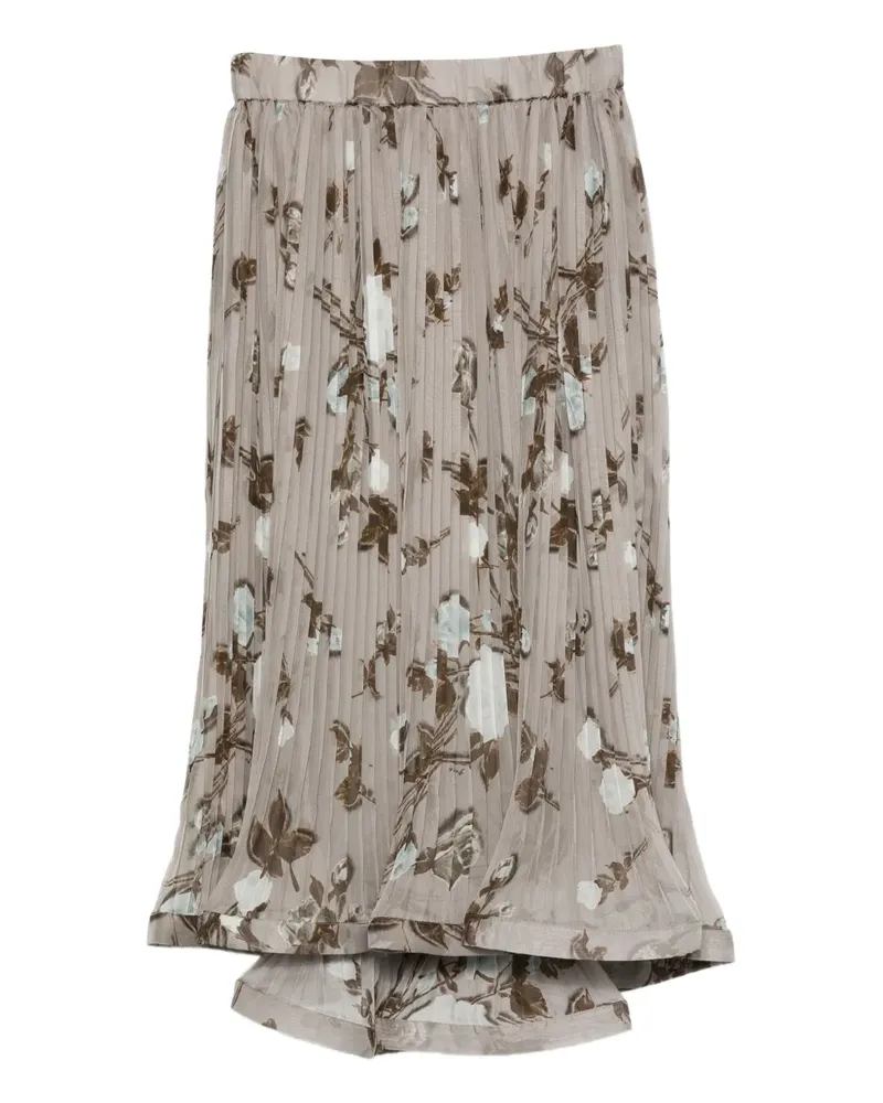 P.A.R.O.S.H. P.A.R.O H. Rock mit Blumen-Print - Grau Grau