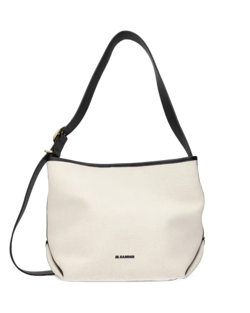 Jil Sander Schultertasche mit Klappe - Nude Nude