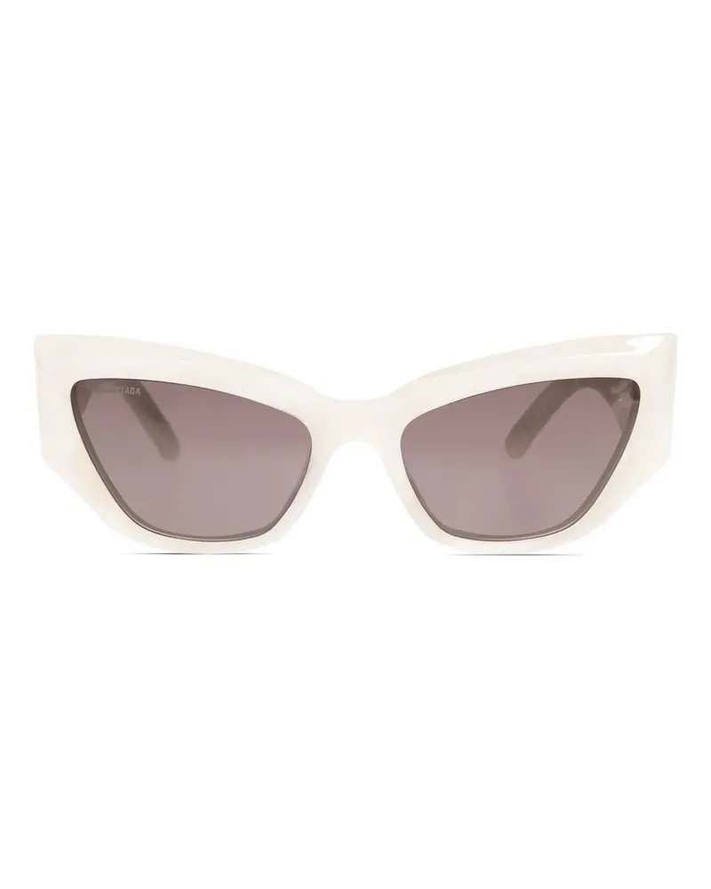 Balenciaga Sonnenbrille mit Cat-Eye-Gestell - Weiß Weiß