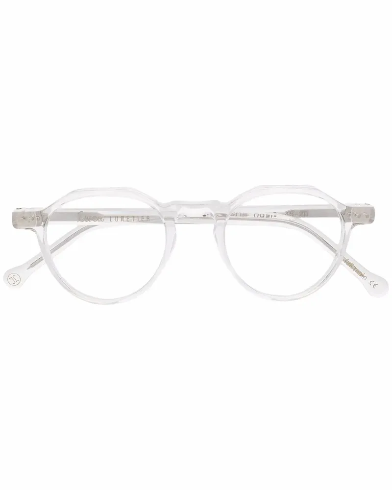 Lesca Brille mit transparentem Gestell - Weiß Weiß