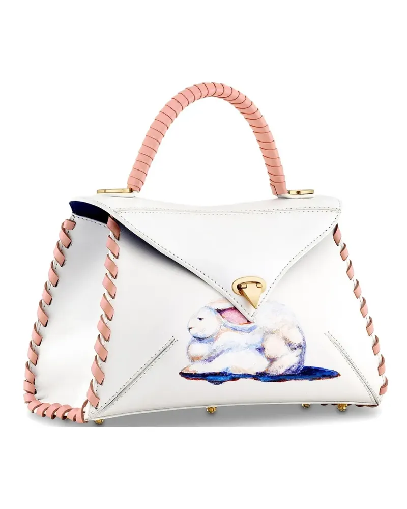 Tyler Ellis medium bunny-print tote bag - Weiß Weiß