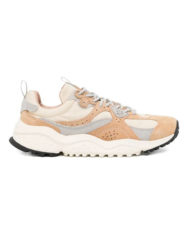 Flower MOUNTAIN panelled perforated sneakers - Nude Nude