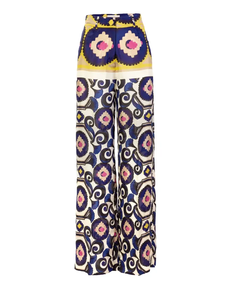 Silvia Tcherassi Emine printed trousers - Blau Blau