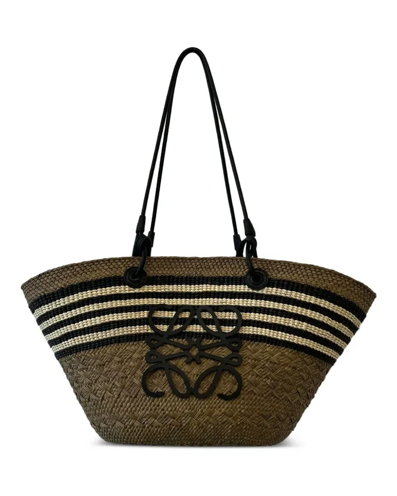 Loewe striped anagram basket bag - Braun Braun