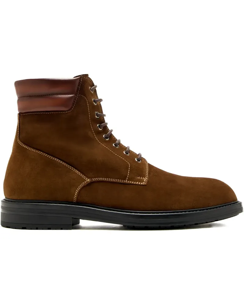 Magnanni Schnürstiefel aus Wildleder - Braun Braun