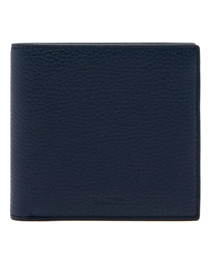 Bally York grained-leather bifold wallet - Blau Blau