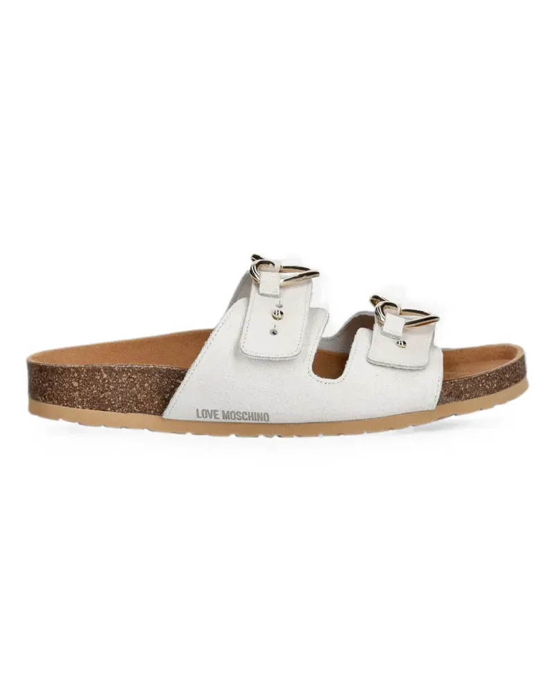 Moschino heart-buckle sandals - Nude Nude