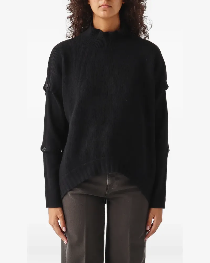 MEIMEIJ button-detail ribbed-knit sweater - Schwarz Schwarz