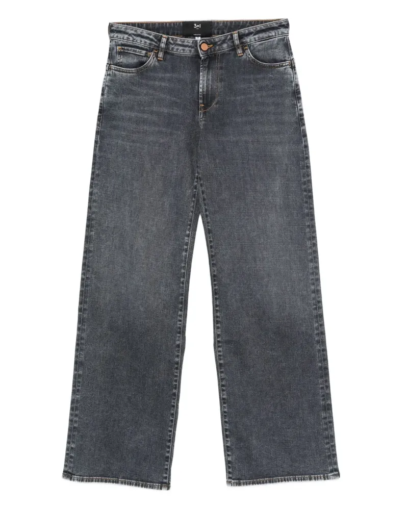 3x1 Five-Pocket-Jeans mit Gürtelschlaufen - Grau Grau