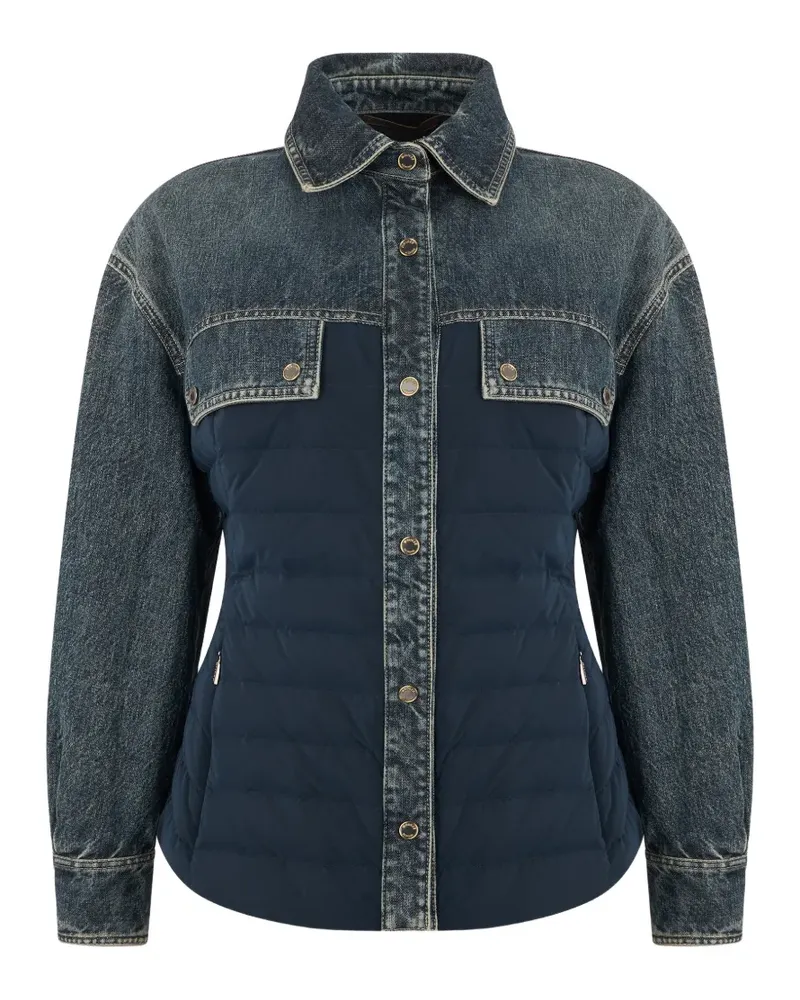 MOORER Gesteppte Jacke mit Einsätzen - Blau Blau