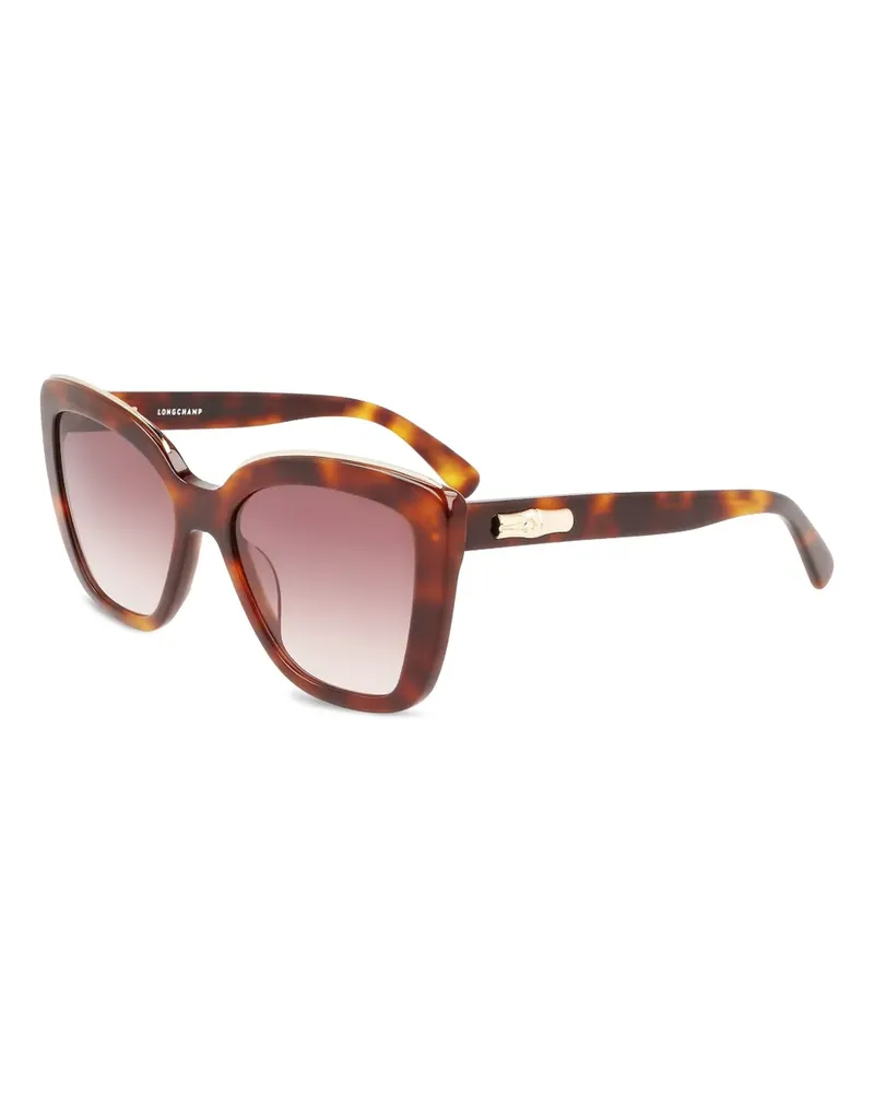 Longchamp LO692S Sonnenbrille mit geometrischen Gestell - Braun Braun