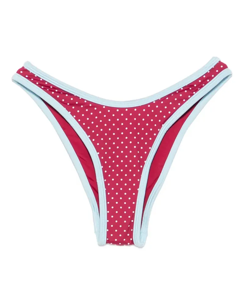 Frankies Bikinis polka-dot pattern bikini bottoms - Rot Rot