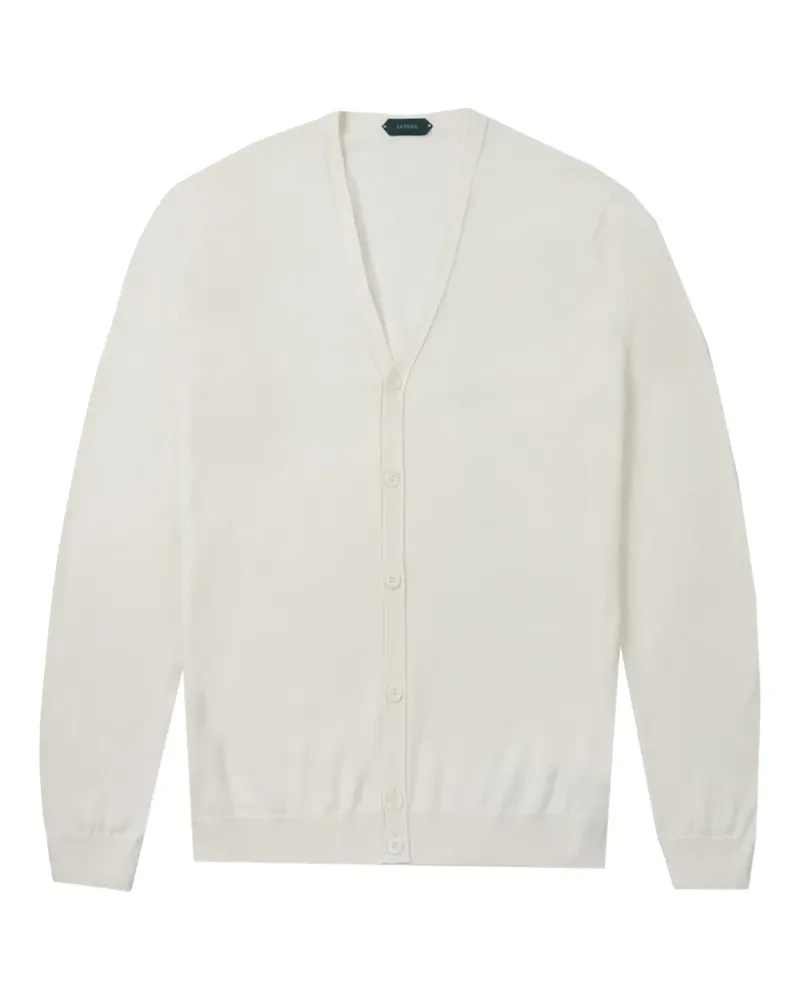 Zanone V-neck cardigan - Nude Nude