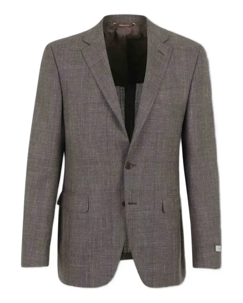 Canali checked button suit - Braun Braun