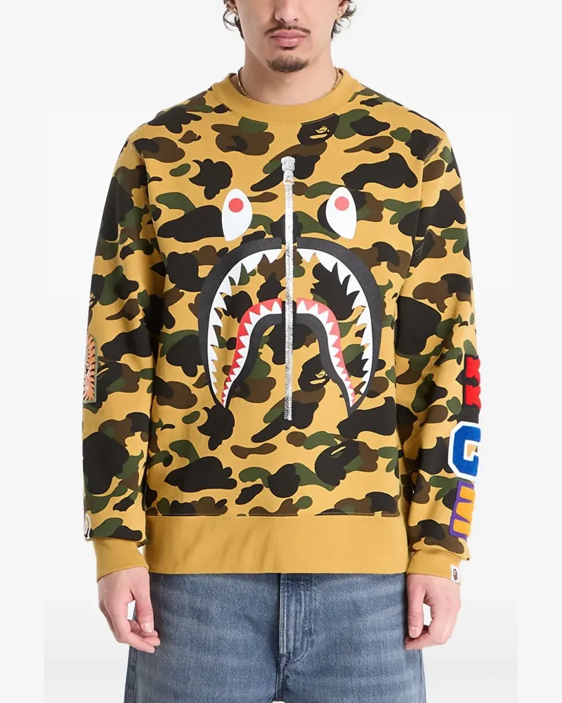 BAPE Camo Shark sweatshirt - Gelb Gelb