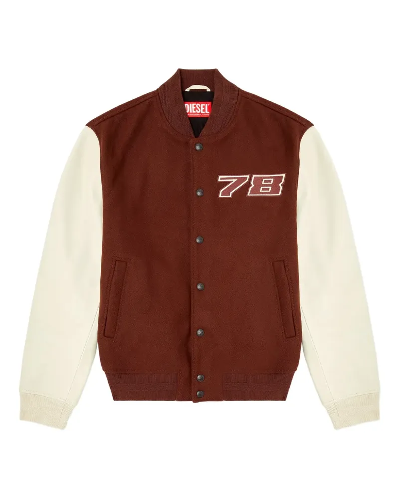 Diesel Jacke im College-Look - Rot Rot