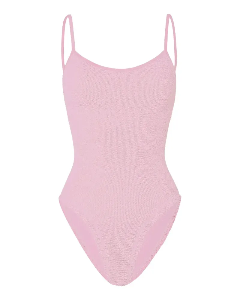 Hunza G Pamela crinkle-effect swimsuit - Rosa Rosa