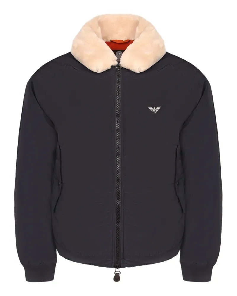 Emporio Armani Jacke mit Shearling-Kragen - Blau Blau