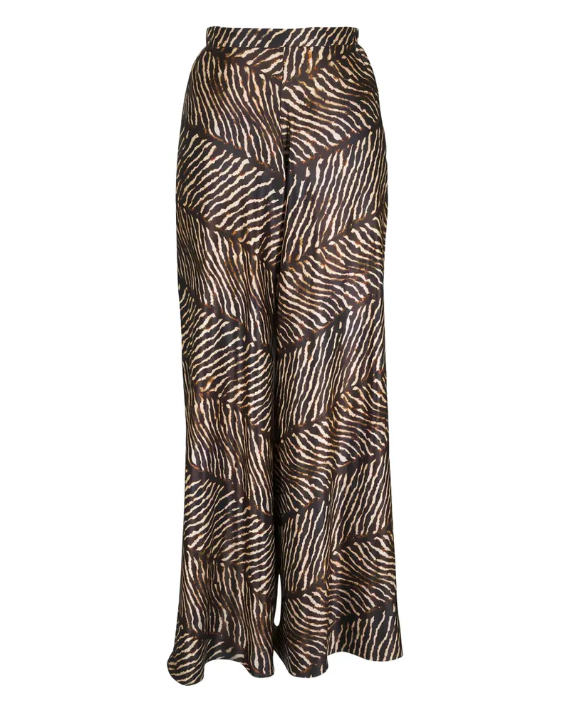 Peter Cohen Hose mit Animal-Print - Braun Braun
