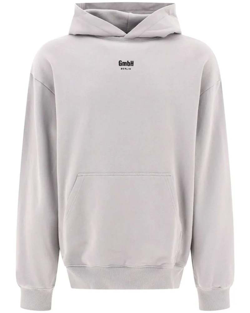 GmbH Hoodie mit Logo-Patch Grau