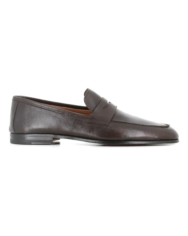 Antonio Maurizi penny-strap leather loafers - Braun Braun