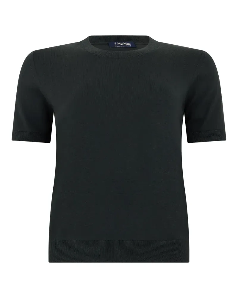 Max Mara Max Mara Gestricktes T-Shirt - Blau Blau