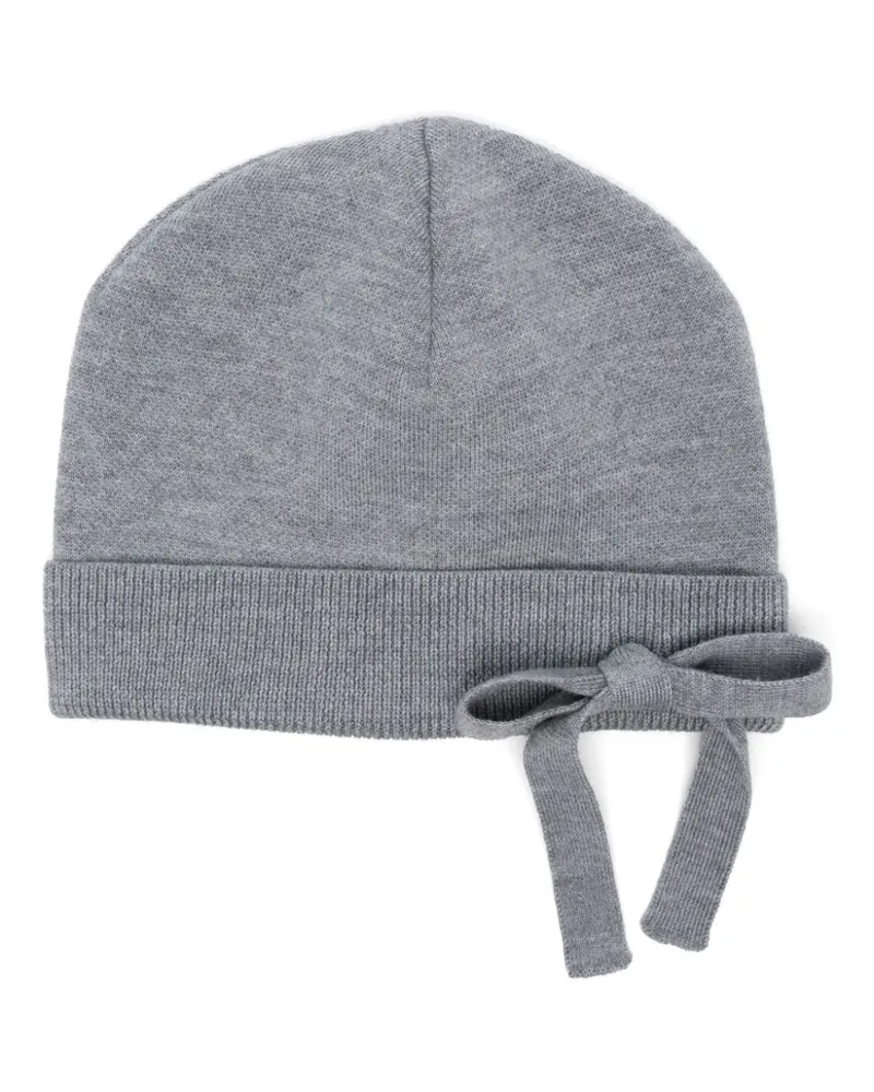 Viktor & Rolf Beanie mit Schleife - Grau Grau