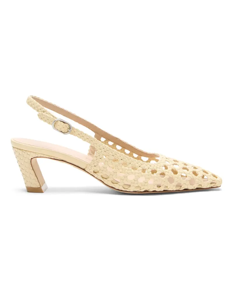 Stuart Weitzman Stassi interwoven slingback pumps - Nude Nude