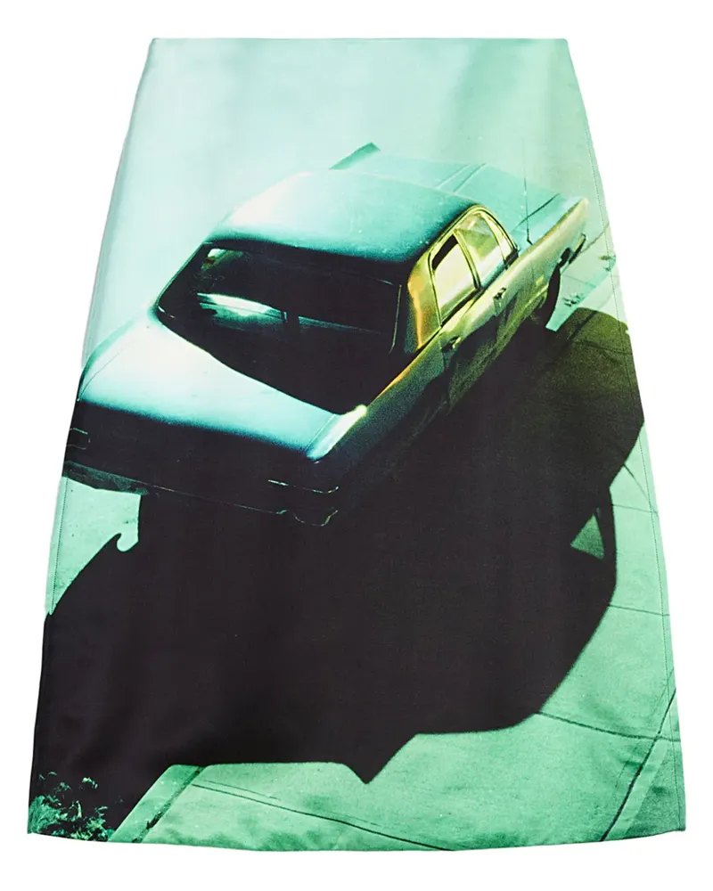 Jil Sander Rock aus Satin - Grün Grün