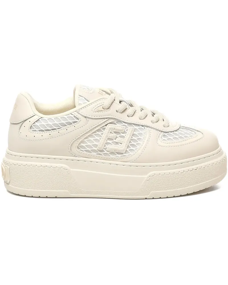 Fendi Match Sneakers mit Logo-Schild - Weiß Weiß