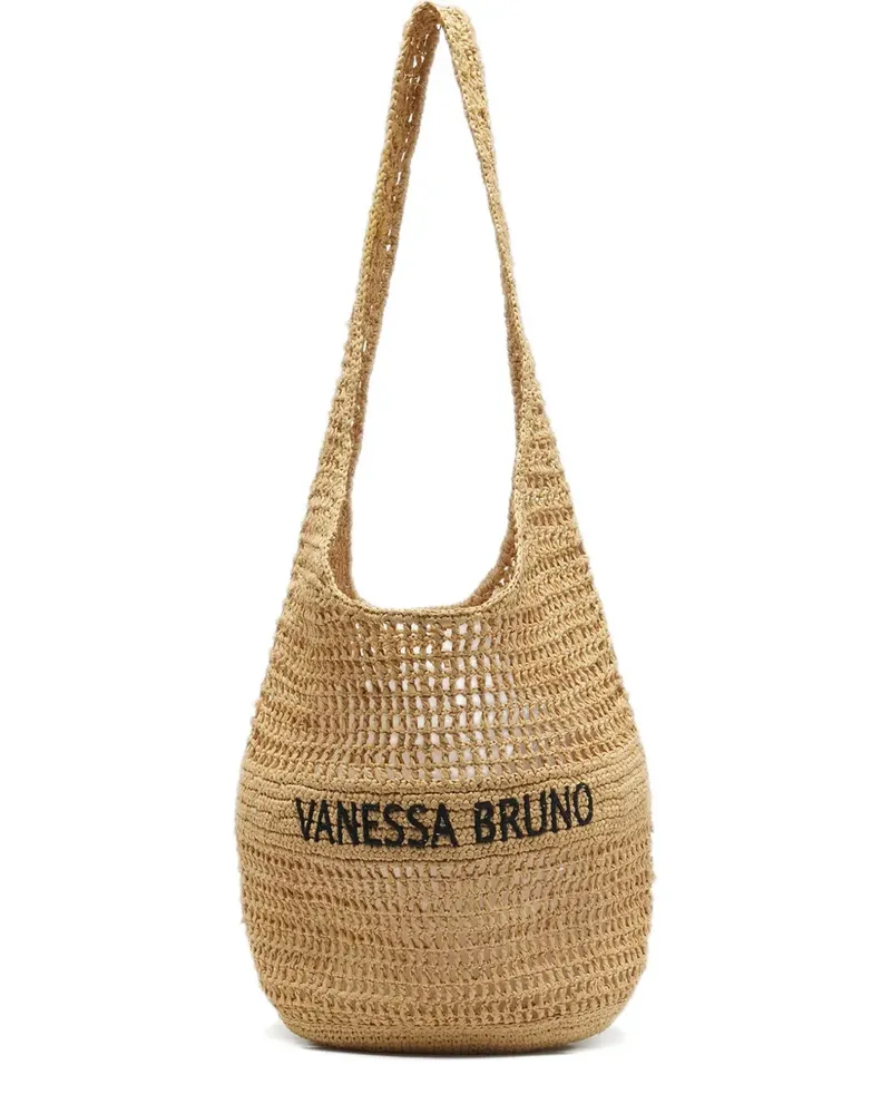 Vanessa Bruno logo-detail shoulder bag - Nude Nude