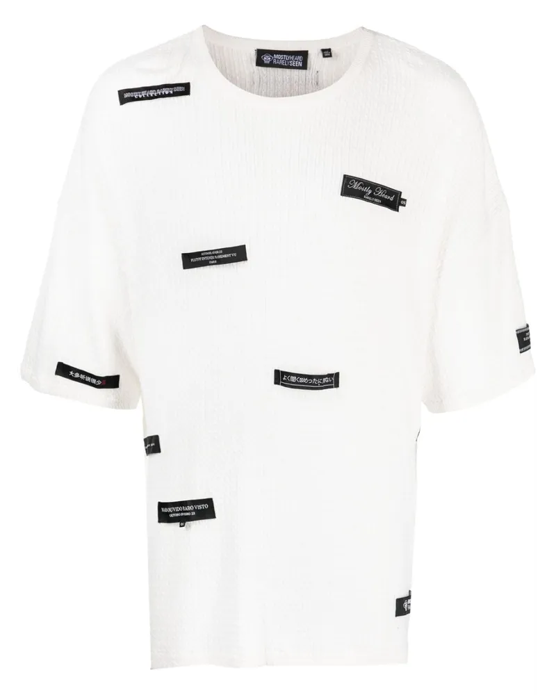 Mostly Heard Rarely Seen Gestricktes T-Shirt mit Patches - Weiß Weiß