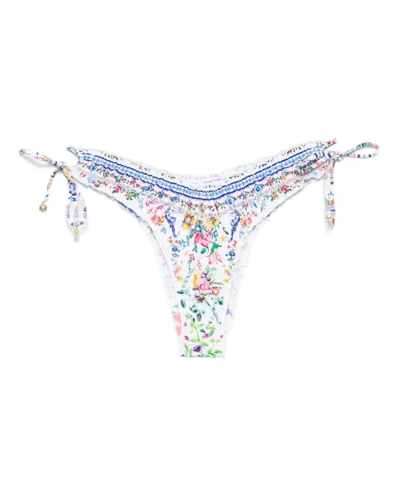 Camilla Bikinihöschen mit Print - Weiß Weiß