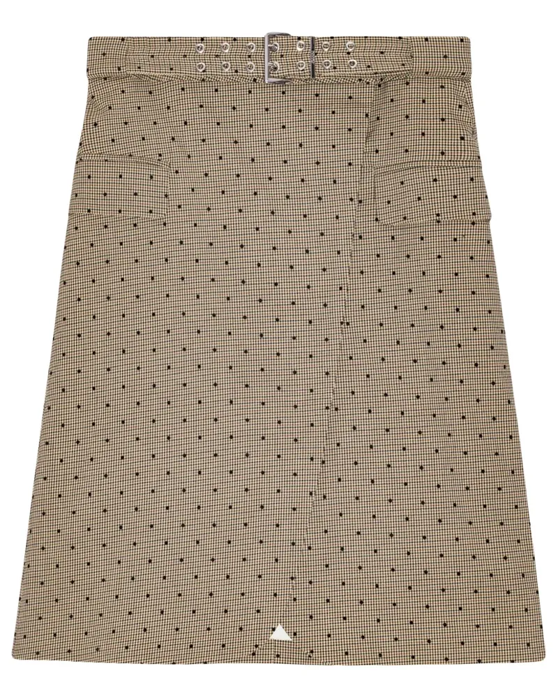 Ganni Rock mit Polka Dots - Nude Nude