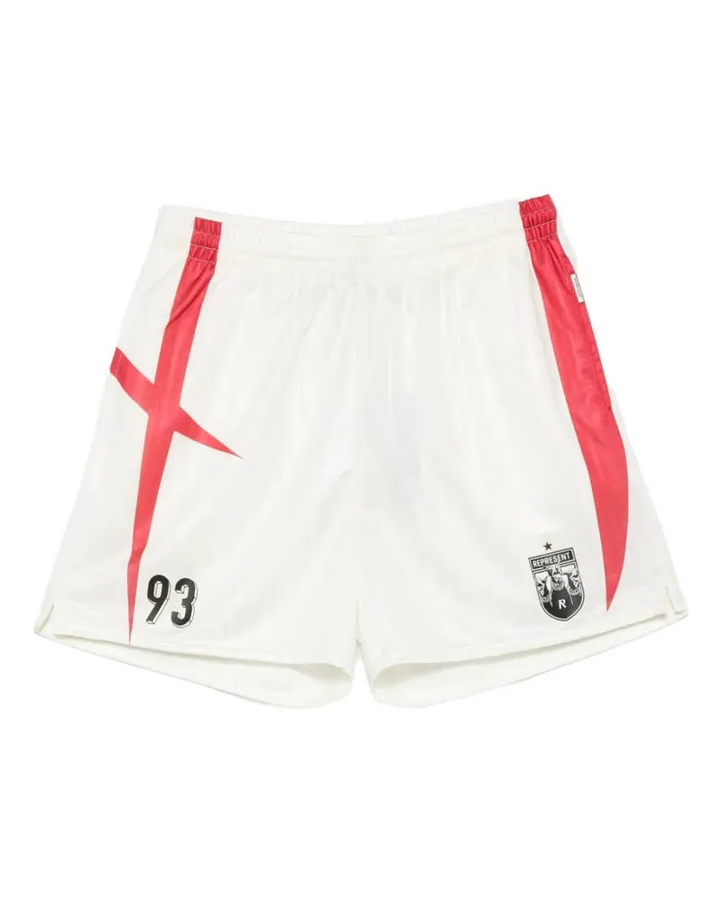 REPRESENT Spike logo-patch panelled shorts - Weiß Weiß