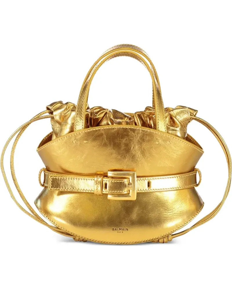 Balmain buckle shuffle mini bag - Gold Gold