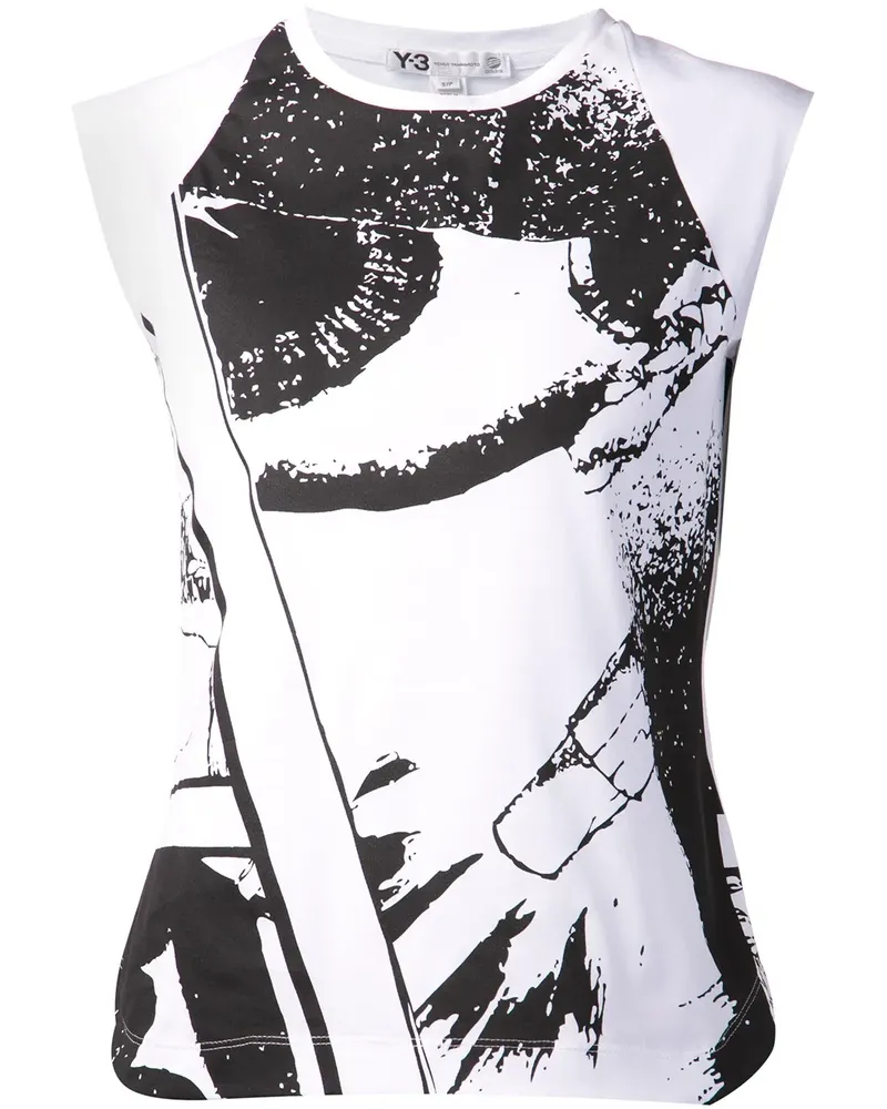 Y-3 graphic tank top - Weiß Weiß