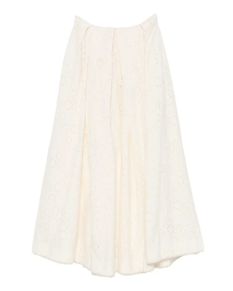 AGUA BENDITA Delta eyelet skirt - Weiß Weiß