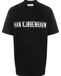 Han Kjøbenhavn T-Shirt aus Bio-Baumwolle mit Print Schwarz