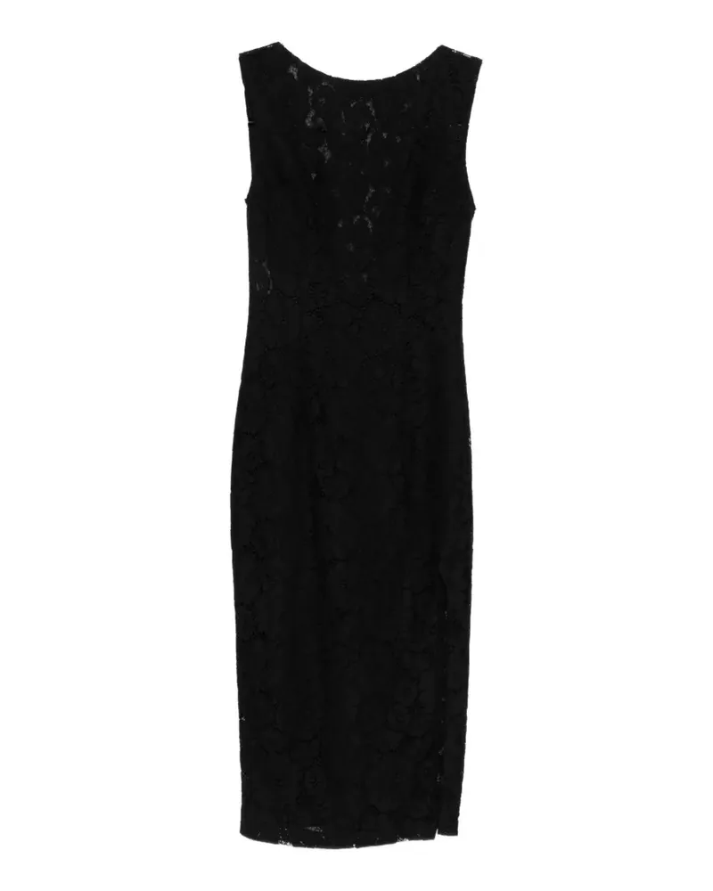 Pinko Drupa Midikleid mit Schlitz - Schwarz Schwarz