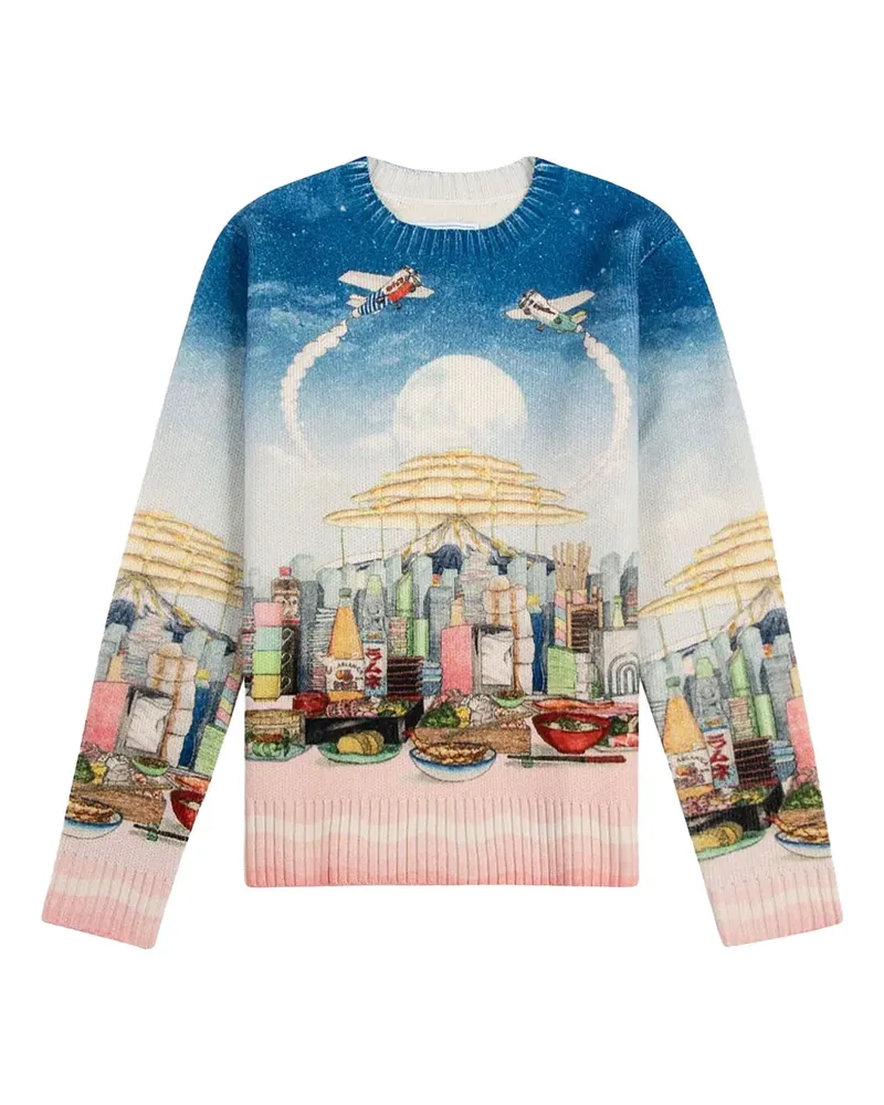 Casablanca Paris Casa Cafe graphic sweater - Blau Blau