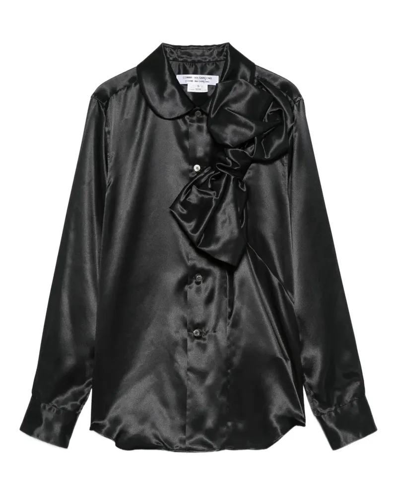 Comme des Garçons Hemd aus Satin - Schwarz Schwarz