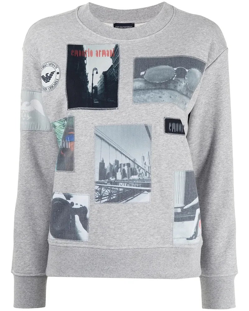 Emporio Armani Sweatshirt mit Print - Grau Grau