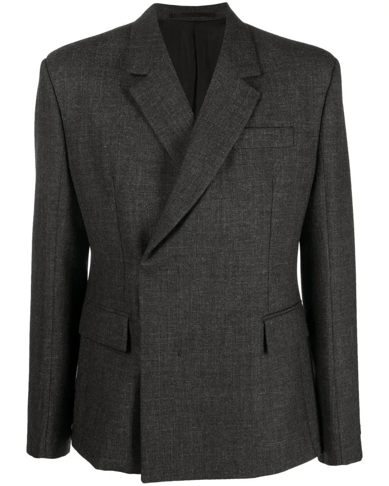 Prada Doppelreihiges Sakko - Grau Grau