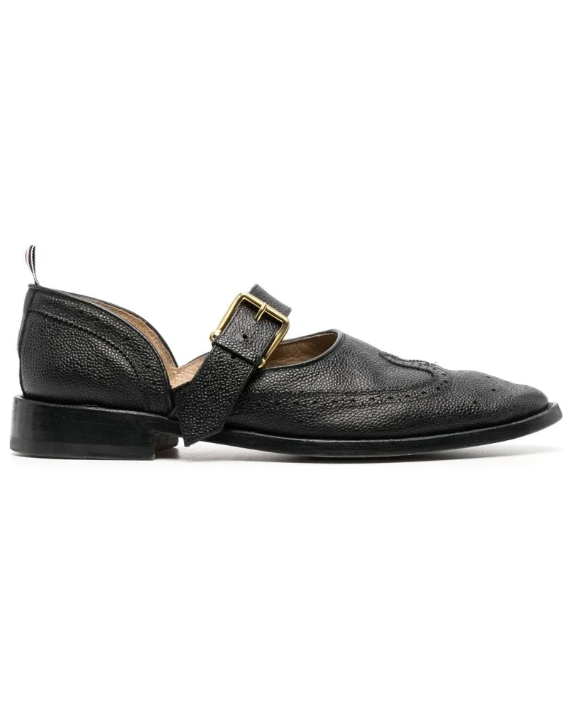 Thom Browne D'Orsay Loafer mit Schnalle Schwarz